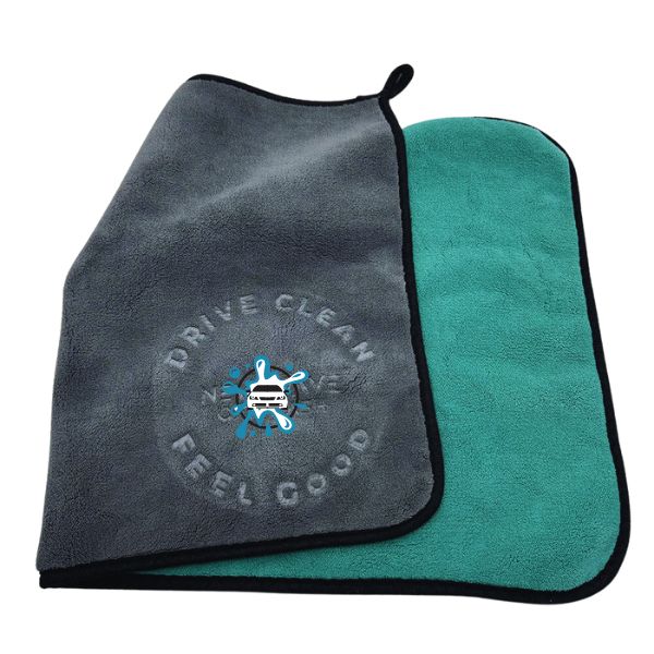 Emboss logo Car cleaning towel