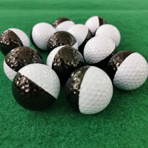 2 layer black and white practice ball