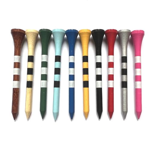 Stripes bamboo golf tee