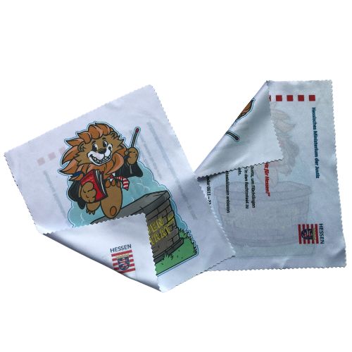 Double sides printing microfiber cloth